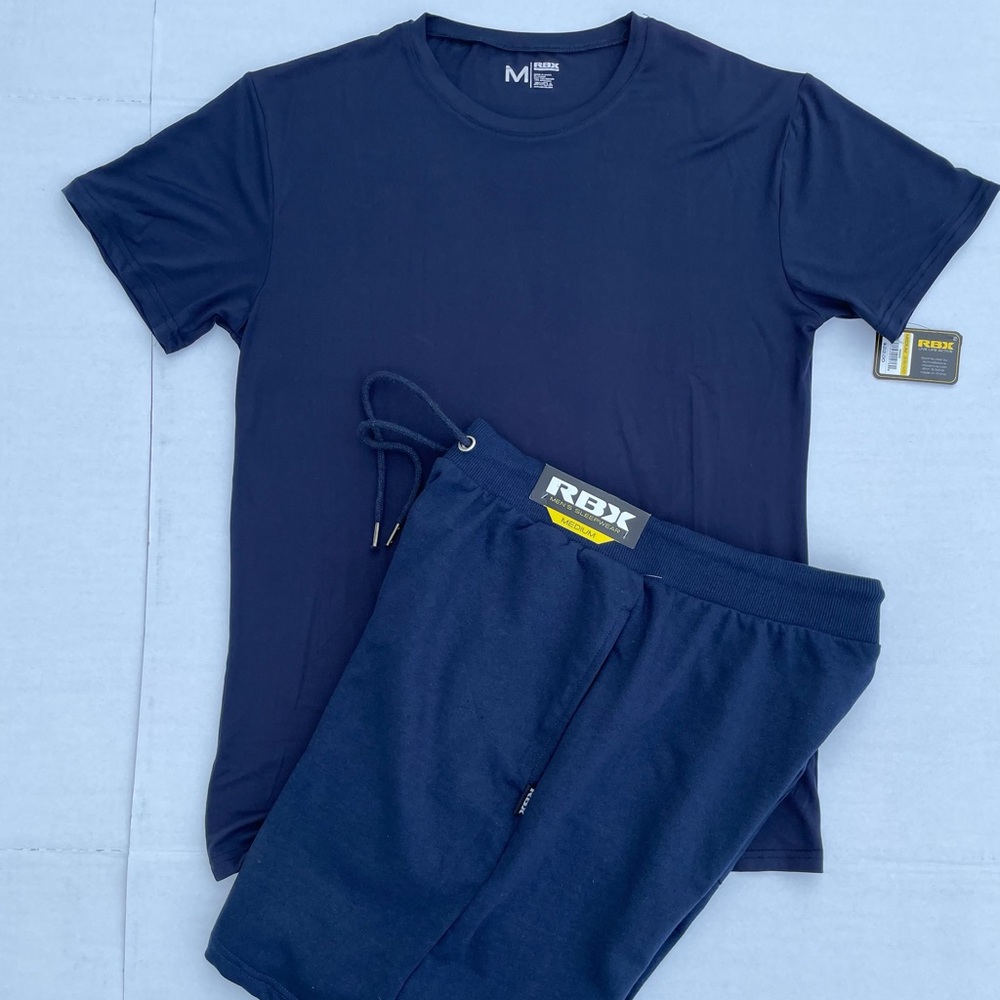 Reebok Men’s Loungewear Sweat Shorts/Tshirt Size M
